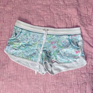 Lily Pulitzer beach shorts palm tree print
